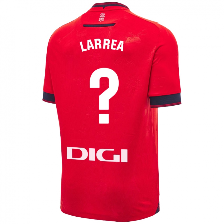 Niño Camiseta Unai Larrea #0 Rojo Blanco 1ª Equipación 2024/25 La Camisa