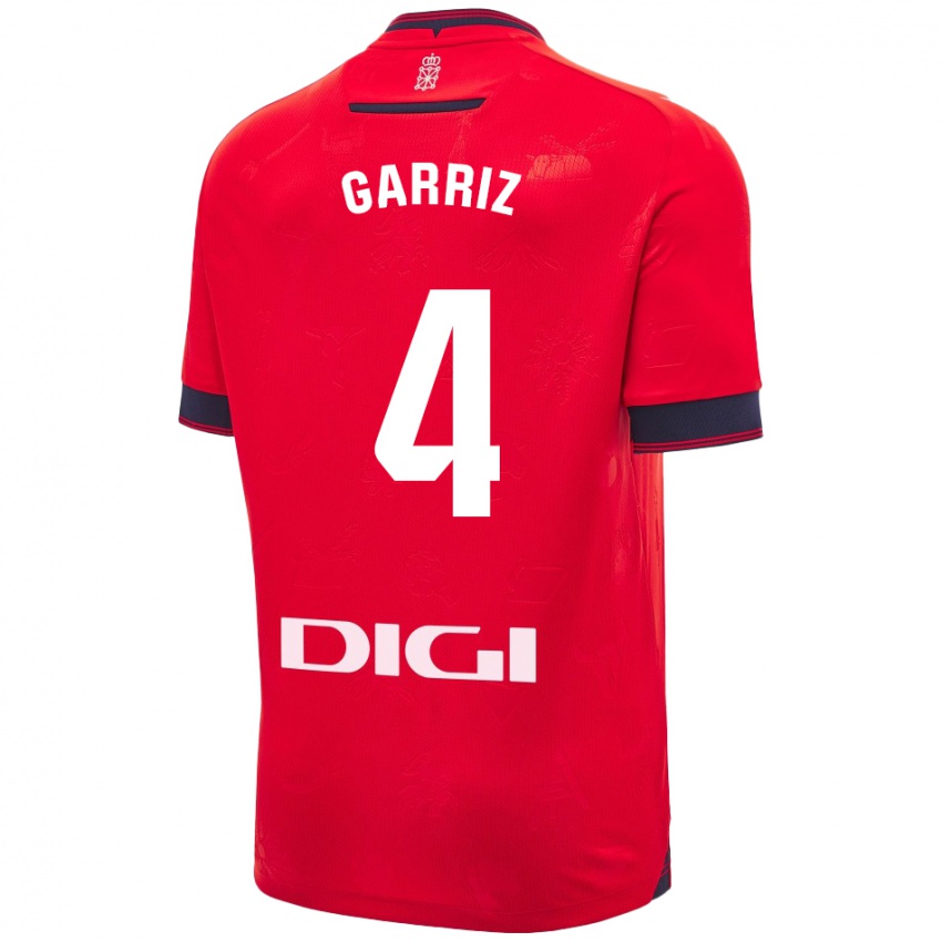 Niño Camiseta Ibaider Garriz #4 Rojo Blanco 1ª Equipación 2024/25 La Camisa