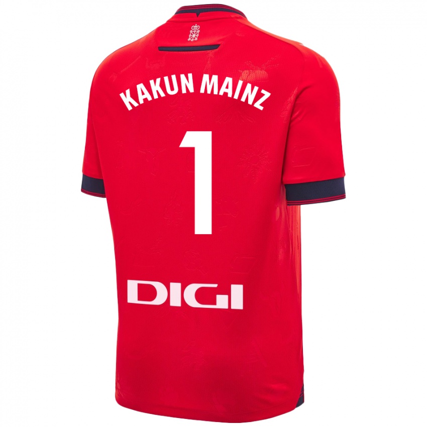 Niño Camiseta Kakun Mainz #1 Rojo Blanco 1ª Equipación 2024/25 La Camisa