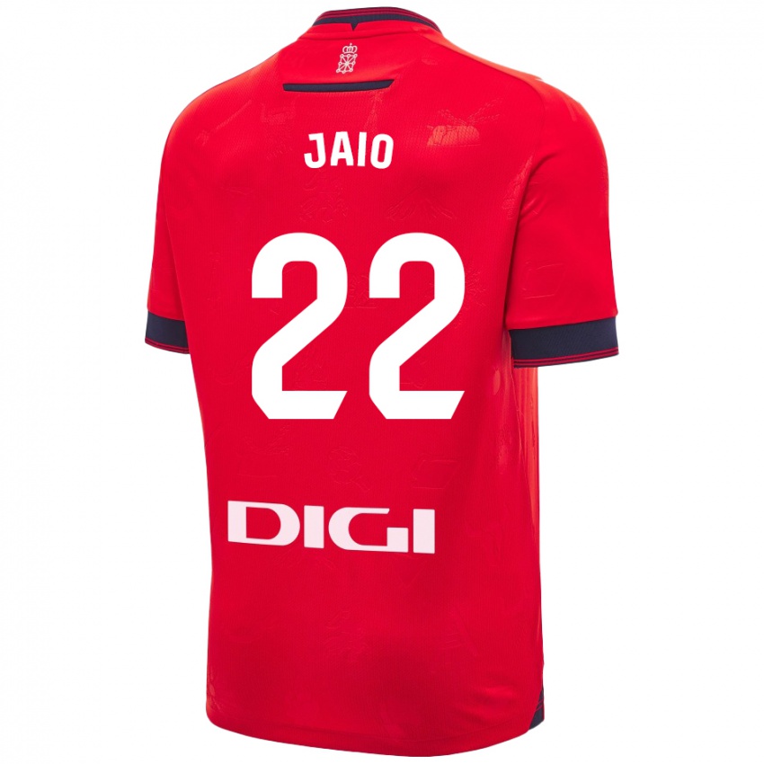 Niño Camiseta Jaione Larraiotz Senosiain #22 Rojo Blanco 1ª Equipación 2024/25 La Camisa