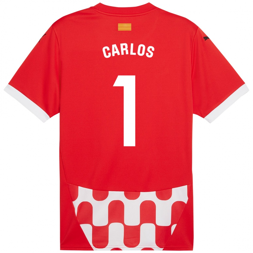 Niño Camiseta Juan Carlos #1 Rojo Blanco 1ª Equipación 2024/25 La Camisa