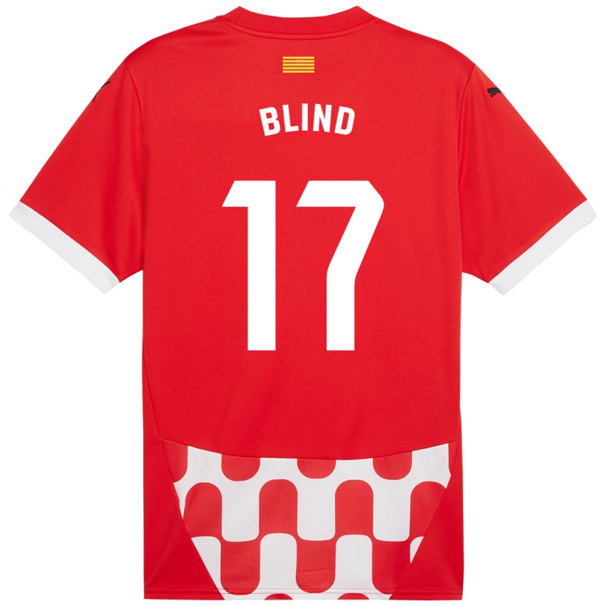 Niño Camiseta Daley Blind #17 Rojo Blanco 1ª Equipación 2024/25 La Camisa