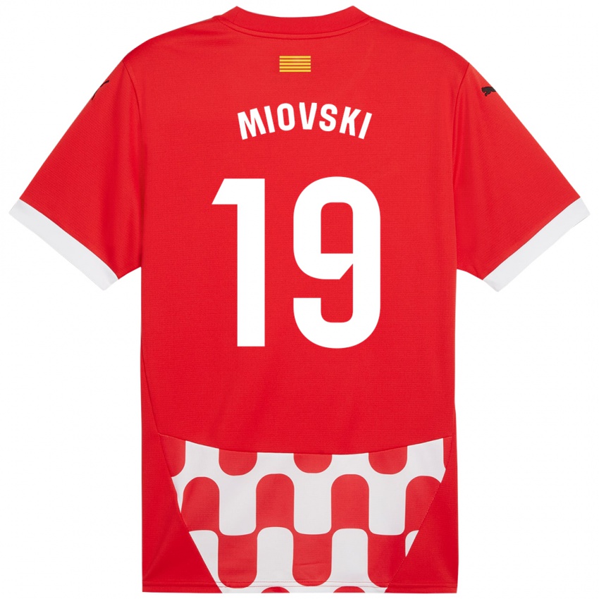 Niño Camiseta Bojan Miovski #19 Rojo Blanco 1ª Equipación 2024/25 La Camisa