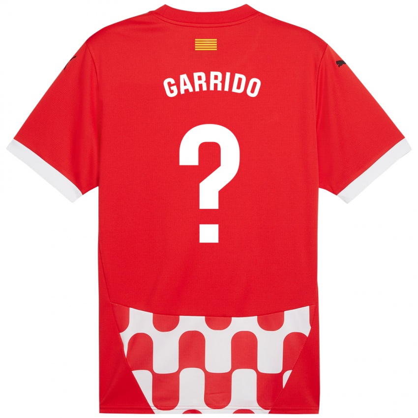 Niño Camiseta Carles Garrido #0 Rojo Blanco 1ª Equipación 2024/25 La Camisa