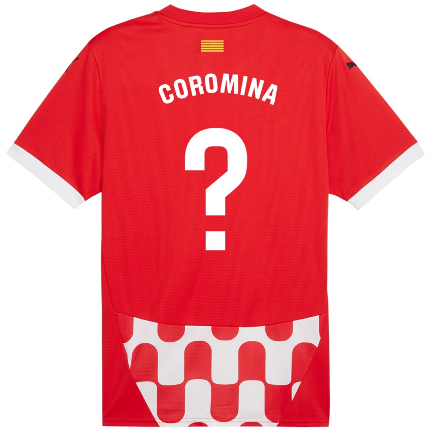 Niño Camiseta Arnau Coromina #0 Rojo Blanco 1ª Equipación 2024/25 La Camisa