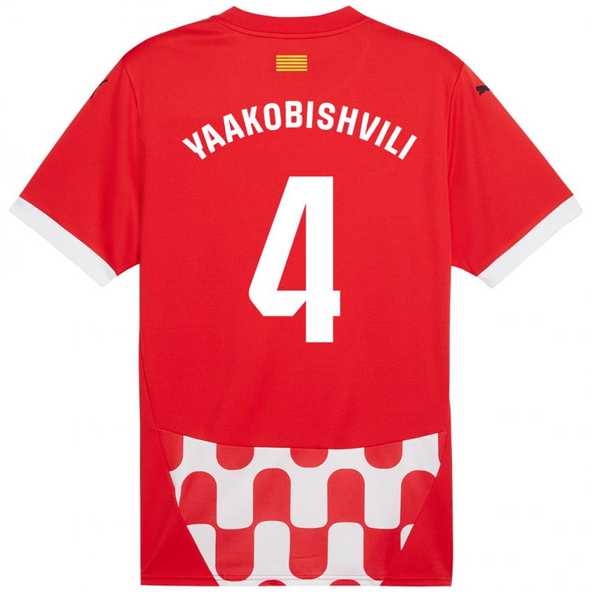 Niño Camiseta Antal Yaakobishvili #4 Rojo Blanco 1ª Equipación 2024/25 La Camisa