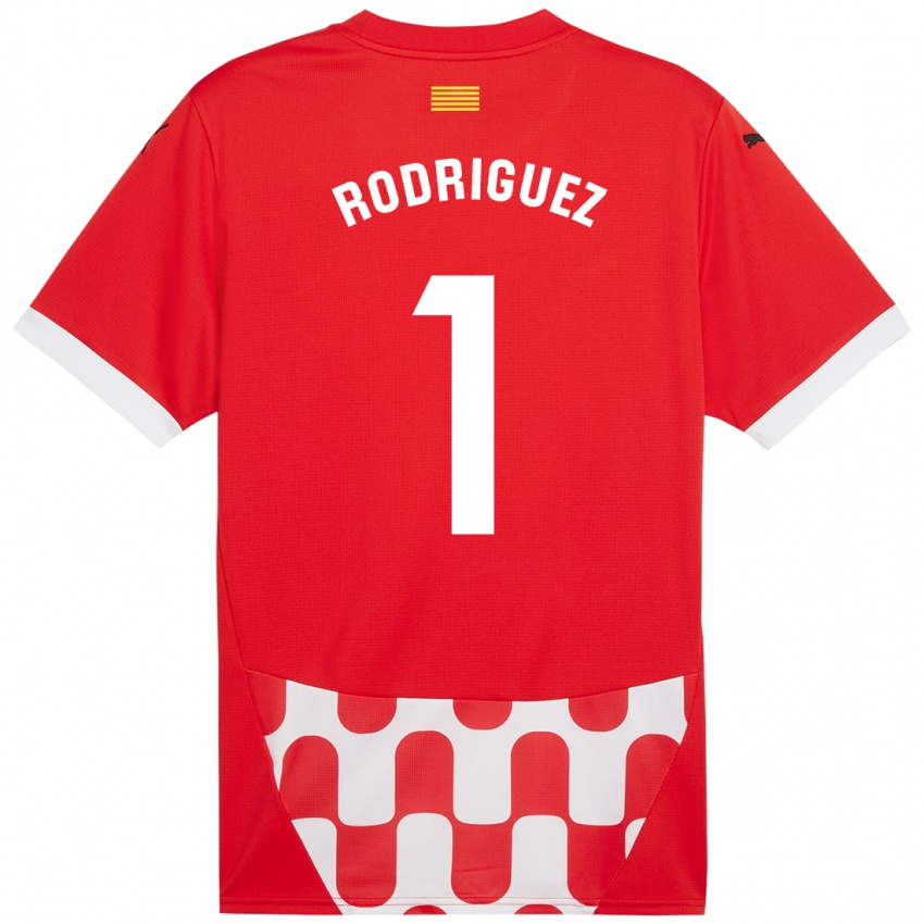 Niño Camiseta Maria Rodríguez #1 Rojo Blanco 1ª Equipación 2024/25 La Camisa