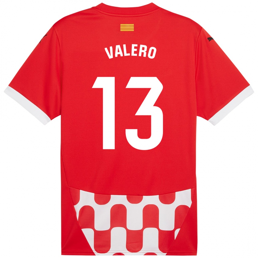 Niño Camiseta Eliana Valero #13 Rojo Blanco 1ª Equipación 2024/25 La Camisa