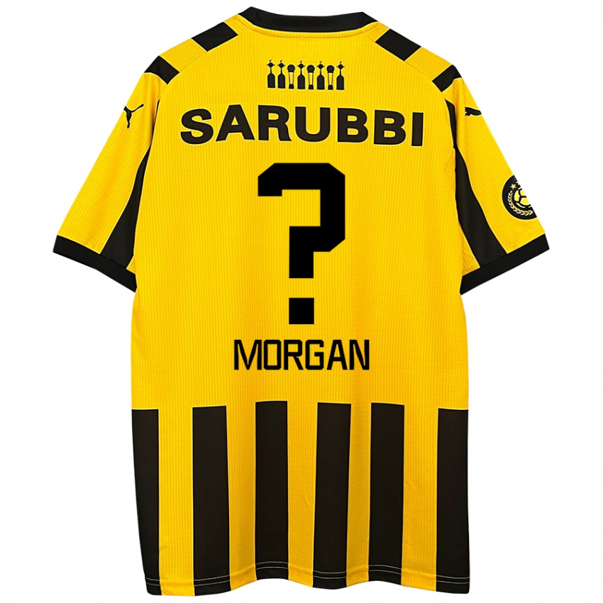 Niño Camiseta Kevin Morgan #0 Amarillo Negro 1ª Equipación 2024/25 La Camisa