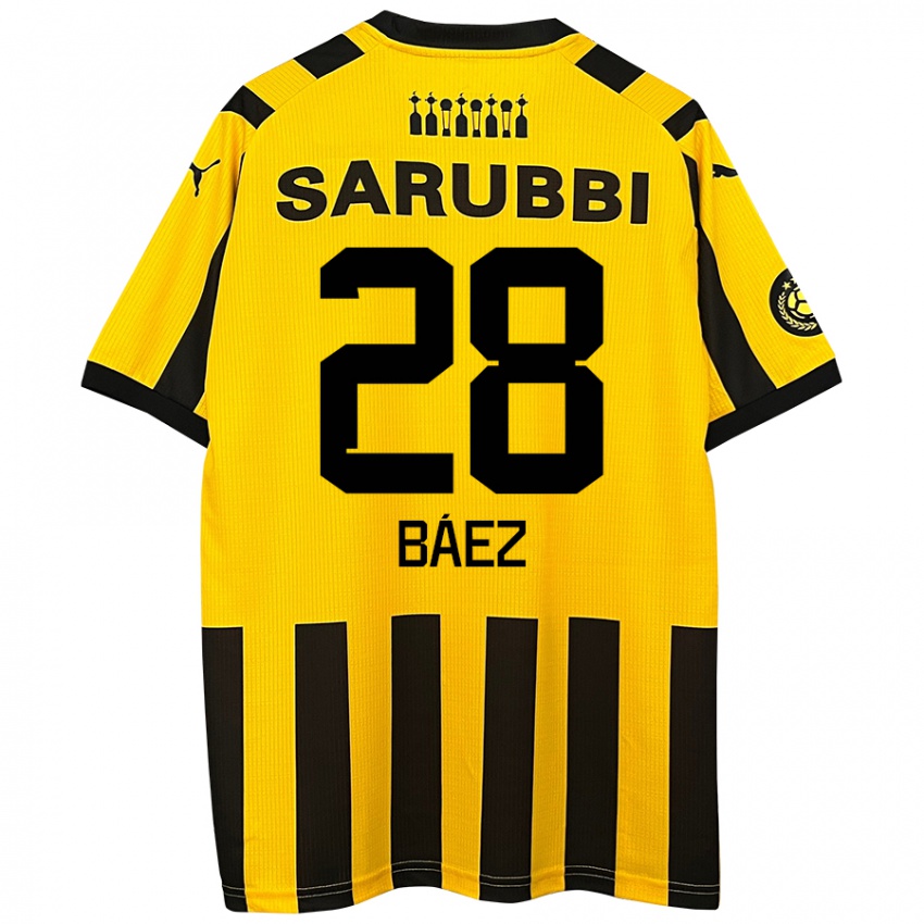 Niño Camiseta Jaime Báez #28 Amarillo Negro 1ª Equipación 2024/25 La Camisa