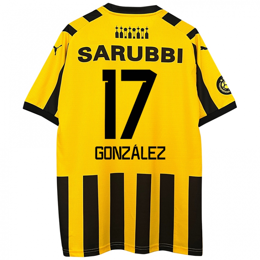 Niño Camiseta Luciano González #17 Amarillo Negro 1ª Equipación 2024/25 La Camisa