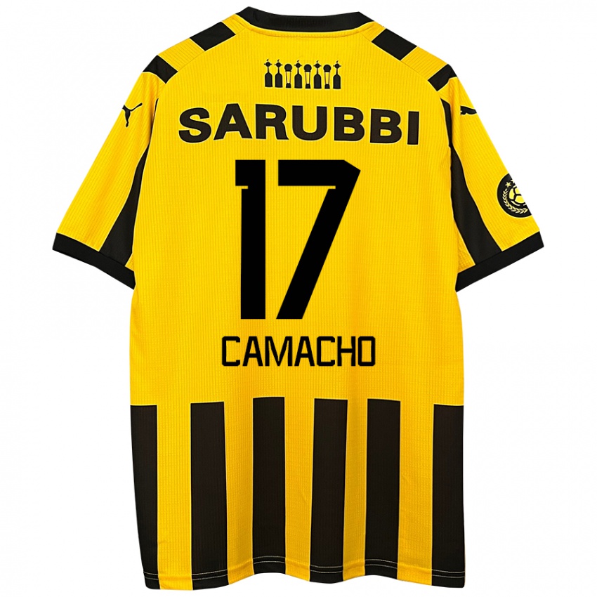 Niño Camiseta Sebastián Camacho #17 Amarillo Negro 1ª Equipación 2024/25 La Camisa