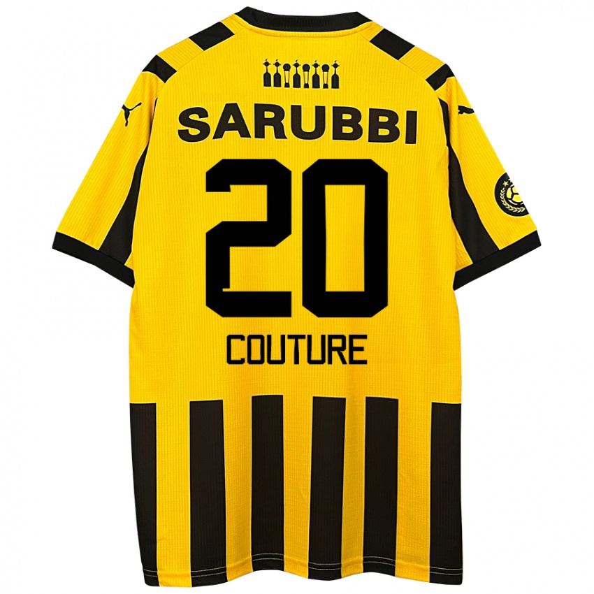 Niño Camiseta Lorenzo Couture #20 Amarillo Negro 1ª Equipación 2024/25 La Camisa