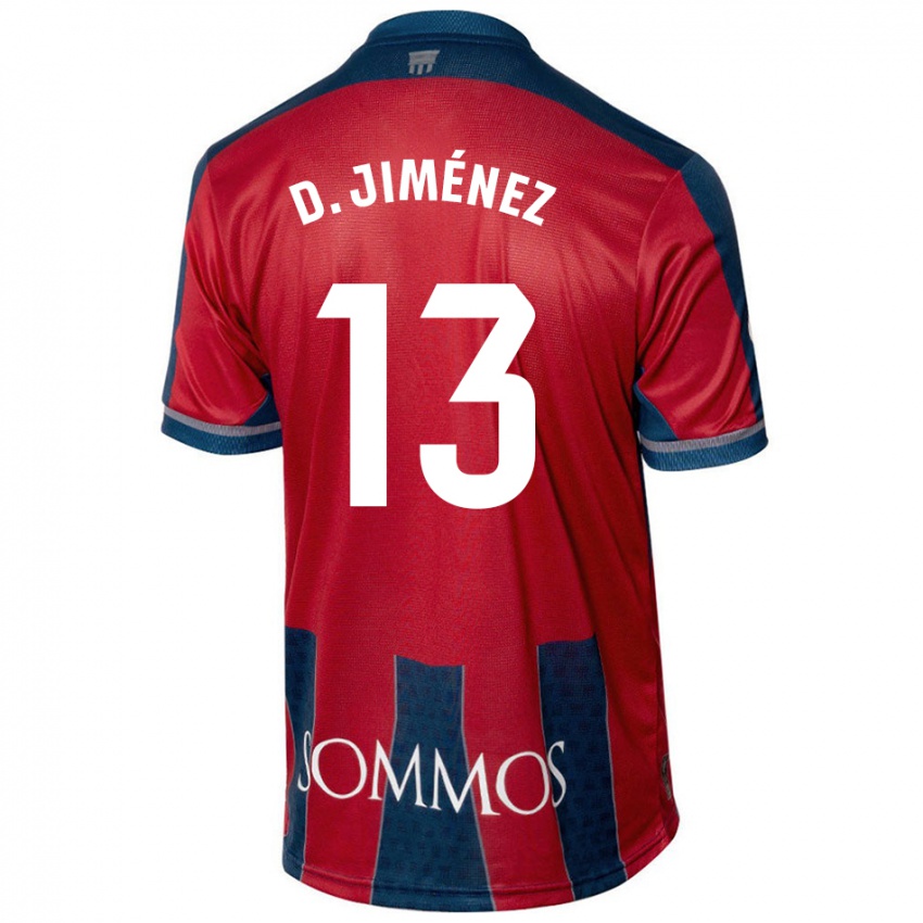 Niño Camiseta Dani Jiménez #13 Rojo Azul 1ª Equipación 2024/25 La Camisa