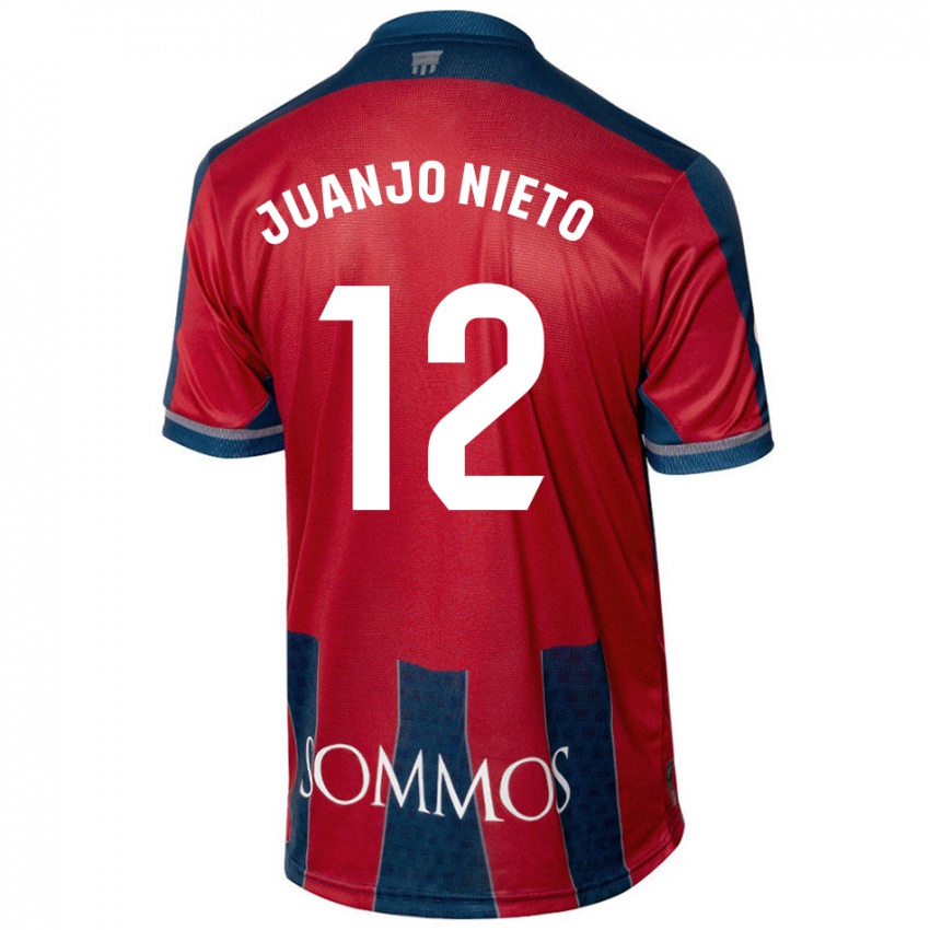 Niño Camiseta Juanjo Nieto #12 Rojo Azul 1ª Equipación 2024/25 La Camisa