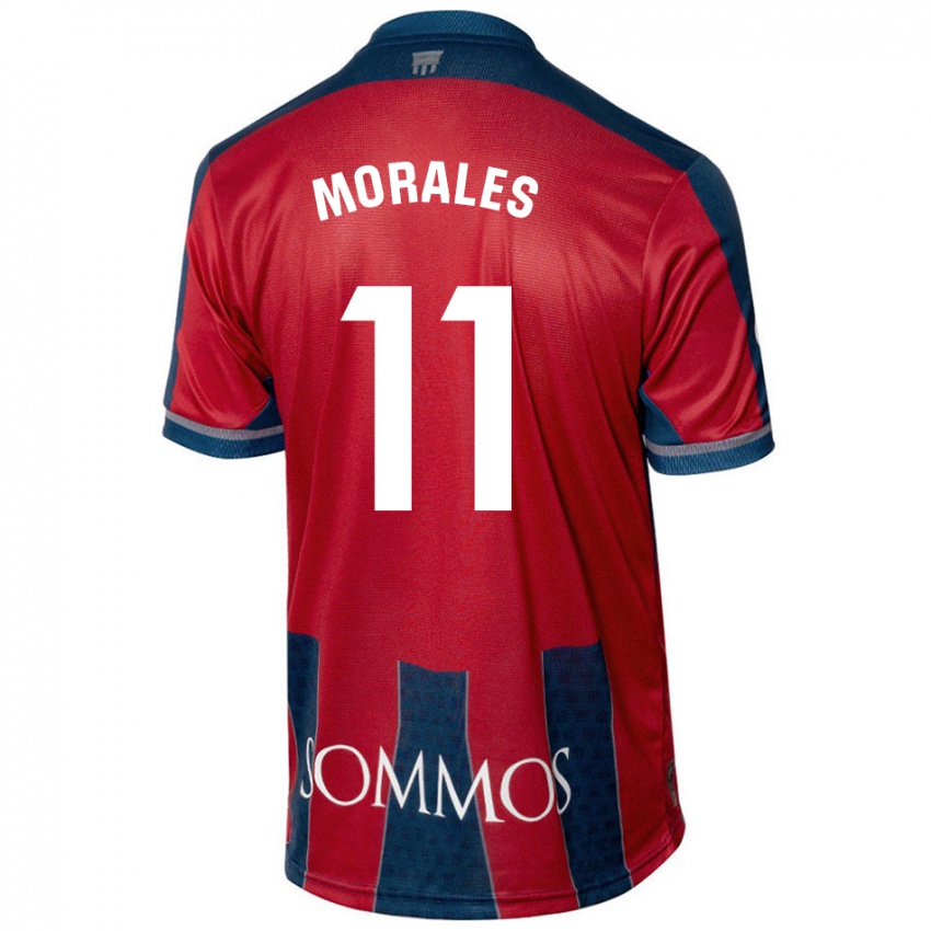 Niño Camiseta Carolina Morales #11 Rojo Azul 1ª Equipación 2024/25 La Camisa