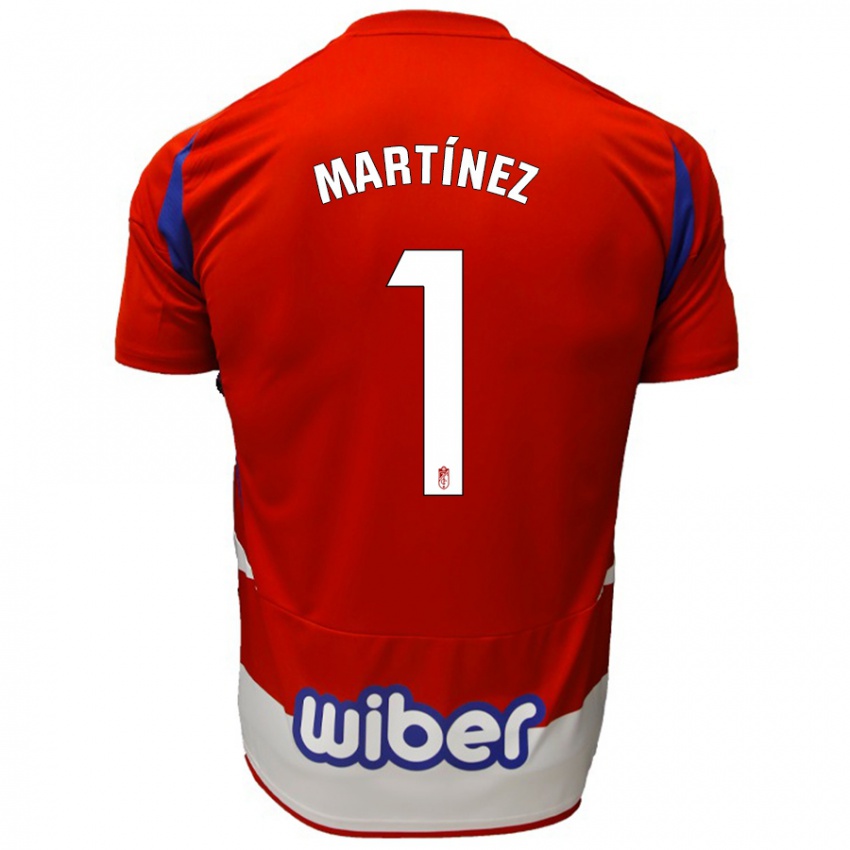 Niño Camiseta Marc Martínez #1 Rojo Blanco Azul 1ª Equipación 2024/25 La Camisa