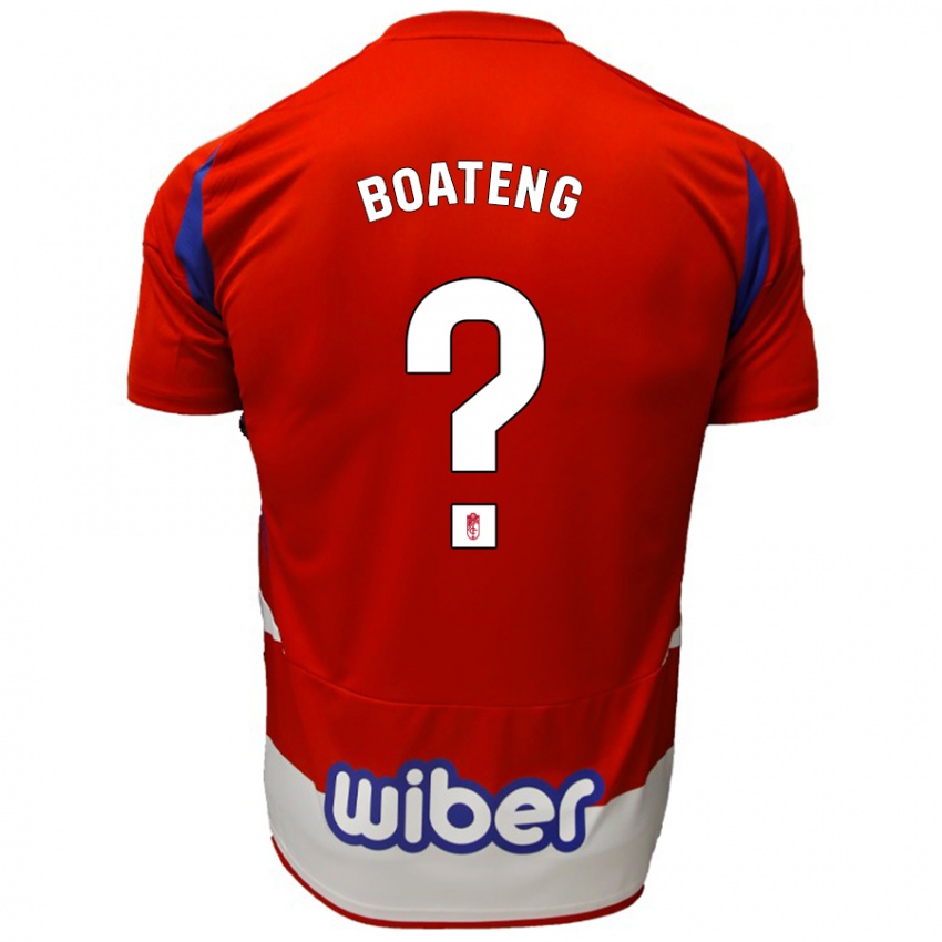 Niño Camiseta Robin Boateng #0 Rojo Blanco Azul 1ª Equipación 2024/25 La Camisa