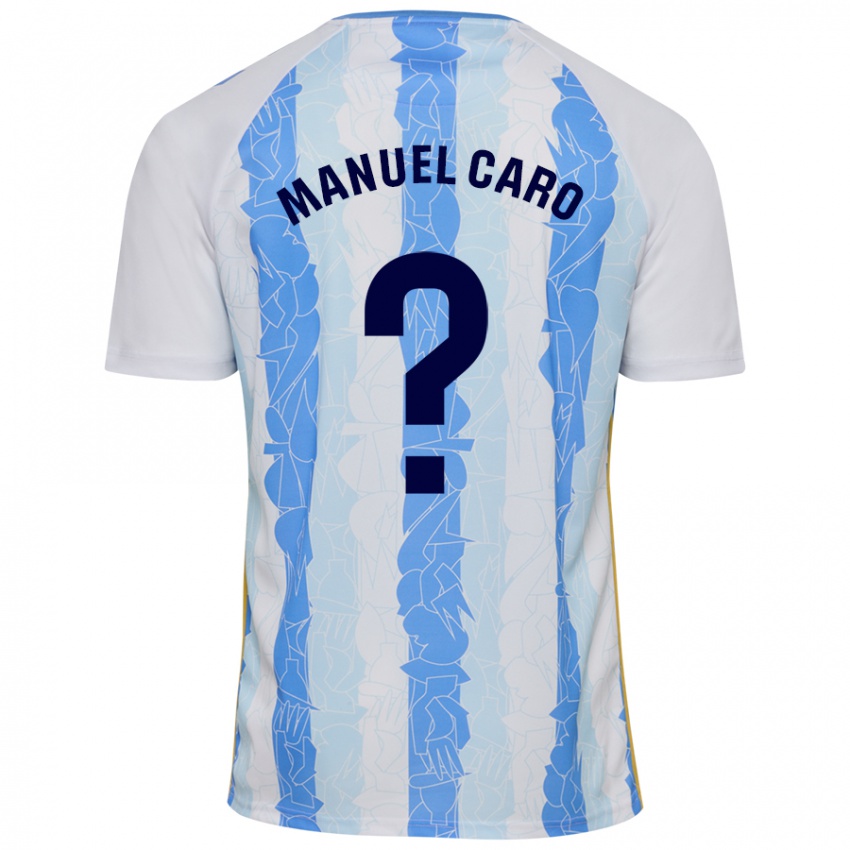 Niño Camiseta José Manuel Caro #0 Blanco Azul 1ª Equipación 2024/25 La Camisa