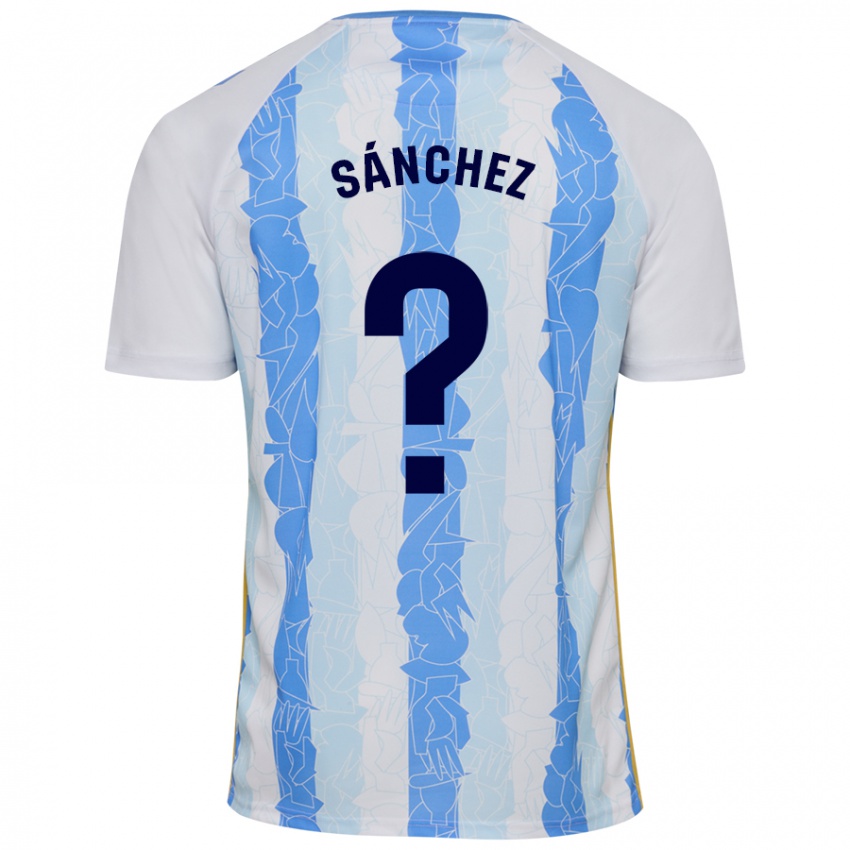 Niño Camiseta Álvaro Sánchez #0 Blanco Azul 1ª Equipación 2024/25 La Camisa