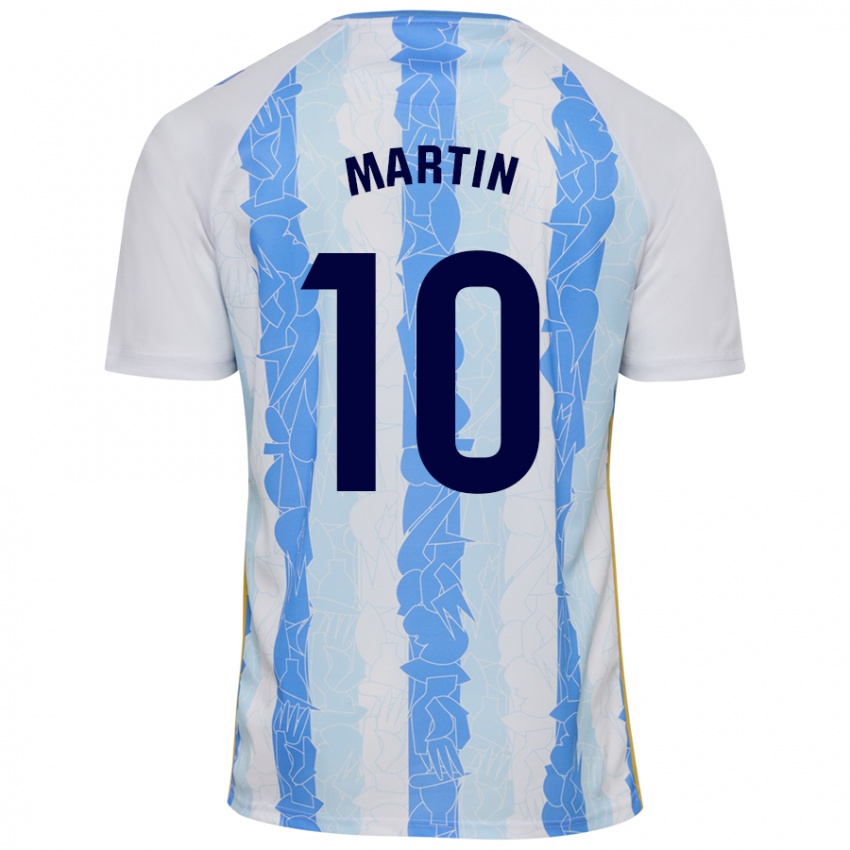 Niño Camiseta Jesús Martín #10 Blanco Azul 1ª Equipación 2024/25 La Camisa