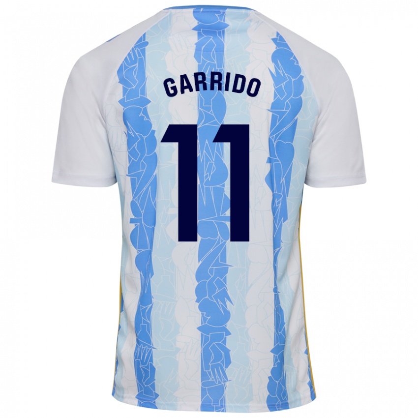 Niño Camiseta Rafael Garrido #11 Blanco Azul 1ª Equipación 2024/25 La Camisa