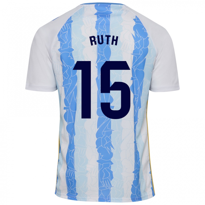 Niño Camiseta Ruth #15 Blanco Azul 1ª Equipación 2024/25 La Camisa