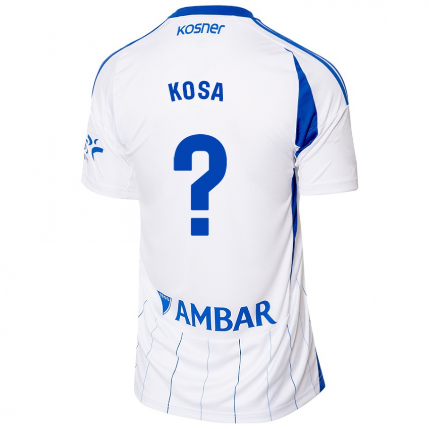 Niño Camiseta Sebastian Kosa #0 Rojo Blanco 1ª Equipación 2024/25 La Camisa