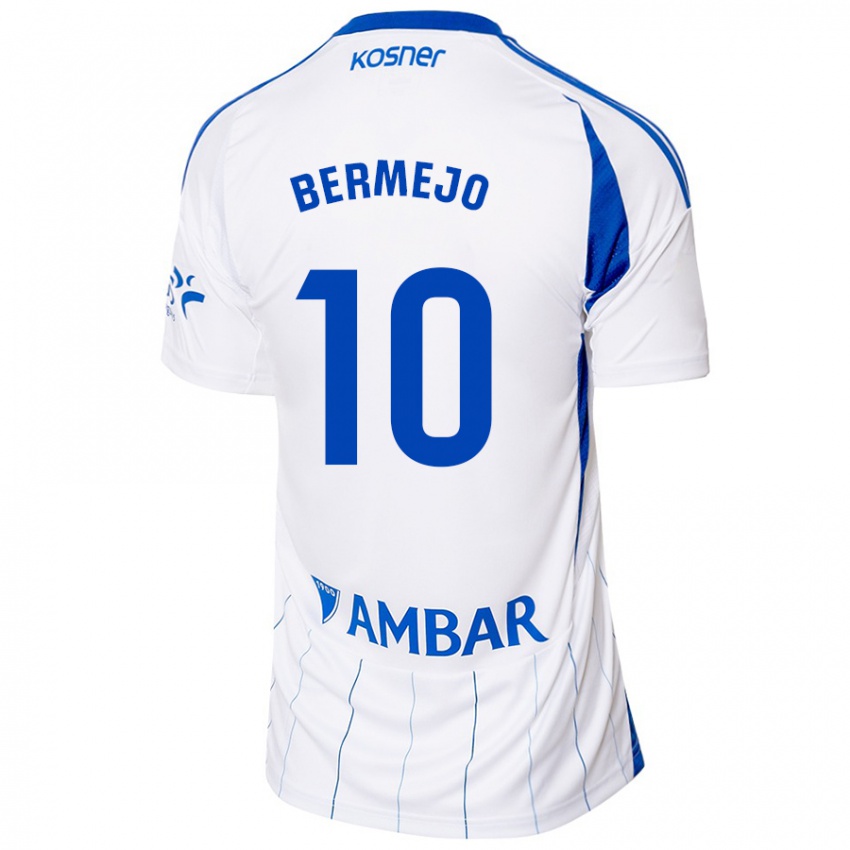 Niño Camiseta Sergio Bermejo #10 Rojo Blanco 1ª Equipación 2024/25 La Camisa