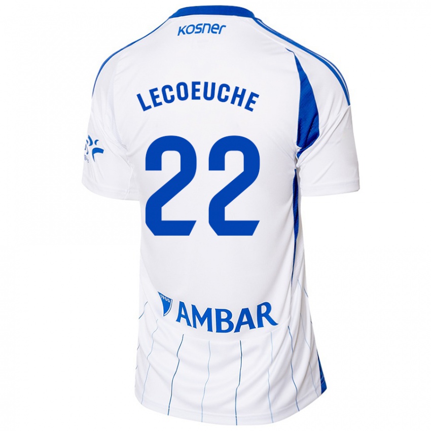 Niño Camiseta Quentin Lecoeuche #22 Rojo Blanco 1ª Equipación 2024/25 La Camisa