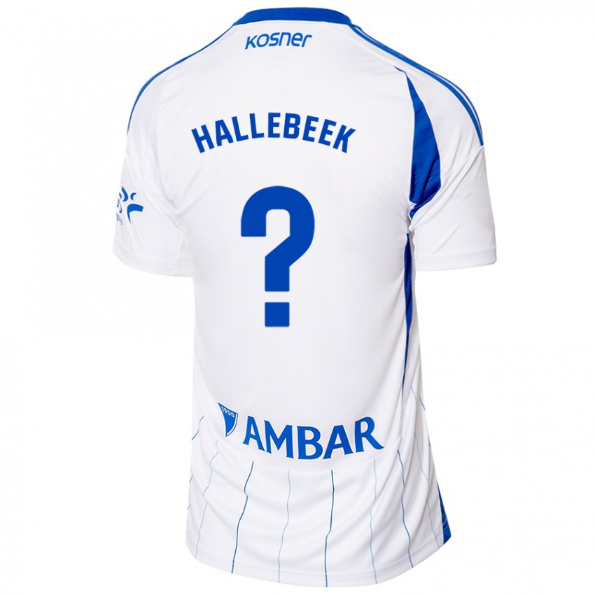 Niño Camiseta Boaz Hallebeek #0 Rojo Blanco 1ª Equipación 2024/25 La Camisa