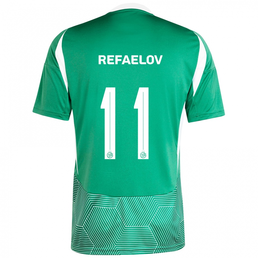 Niño Camiseta Lior Refaelov #11 Verde Blanco 1ª Equipación 2024/25 La Camisa