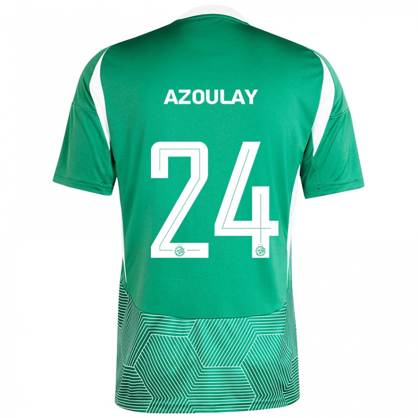 Niño Camiseta Ethane Azoulay #24 Verde Blanco 1ª Equipación 2024/25 La Camisa