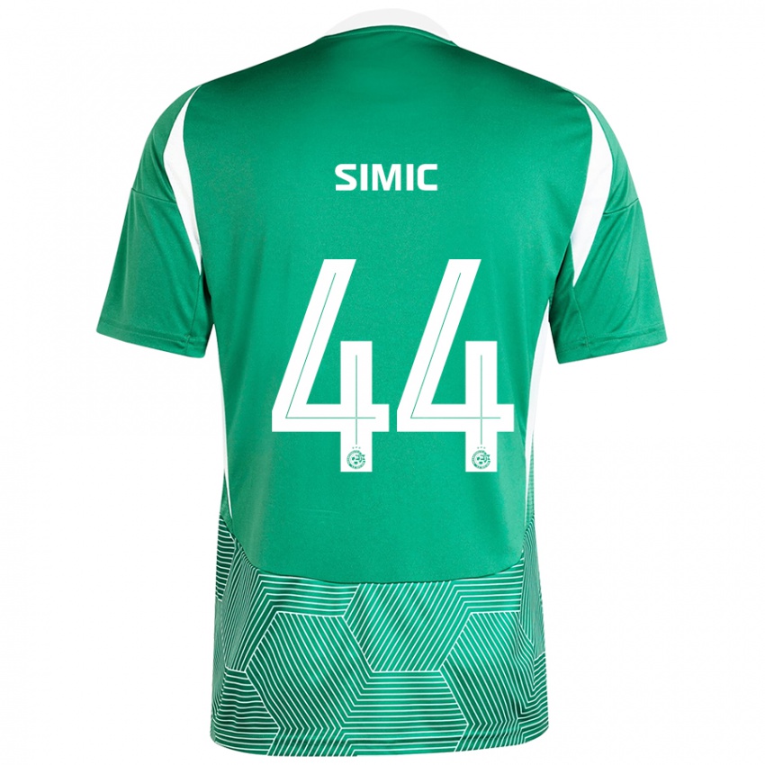 Niño Camiseta Lorenco Simic #44 Verde Blanco 1ª Equipación 2024/25 La Camisa