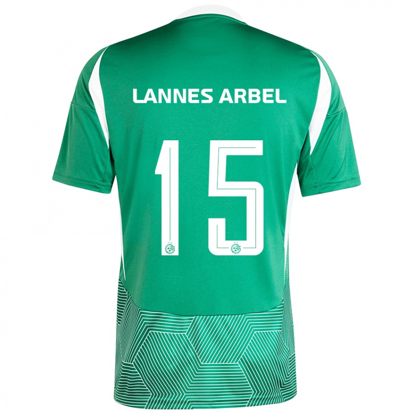 Niño Camiseta Tomer Lannes Arbel #15 Verde Blanco 1ª Equipación 2024/25 La Camisa