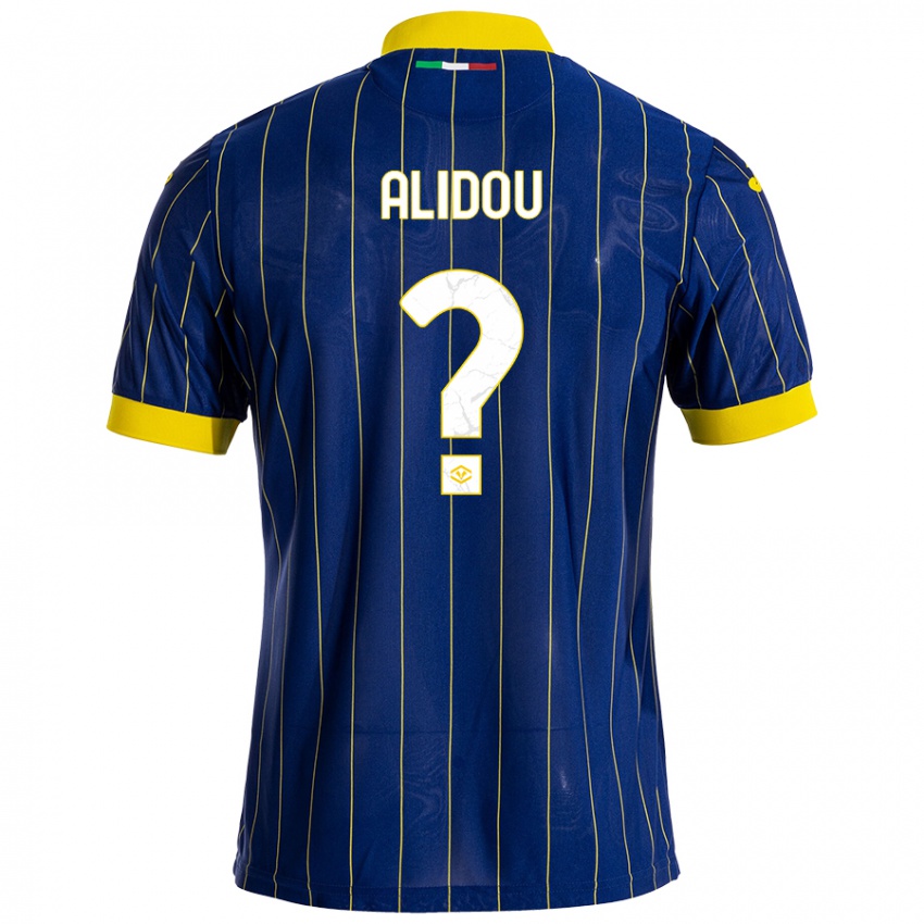 Niño Camiseta Faride Alidou #0 Azul Amarillo 1ª Equipación 2024/25 La Camisa