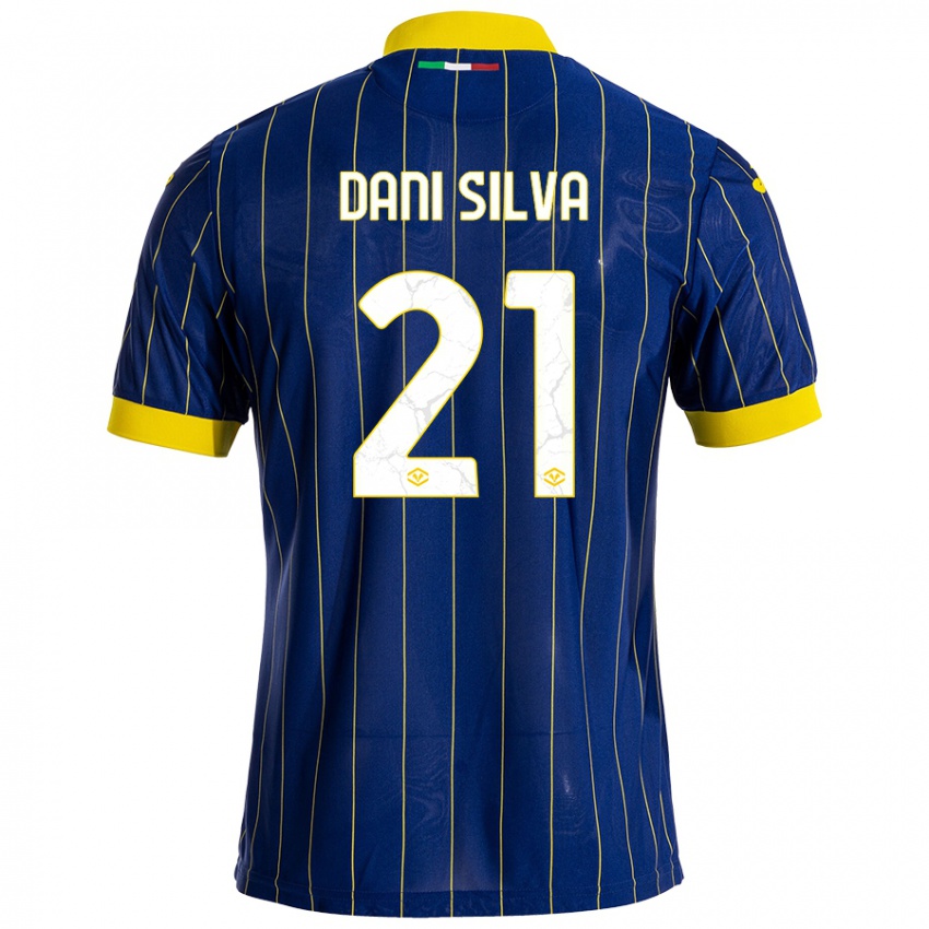 Niño Camiseta Dani Silva #21 Azul Amarillo 1ª Equipación 2024/25 La Camisa