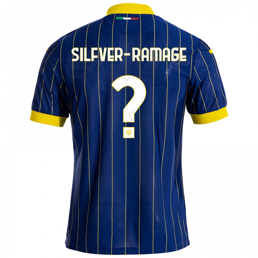 Niño Camiseta William Silfver-Ramage #0 Azul Amarillo 1ª Equipación 2024/25 La Camisa