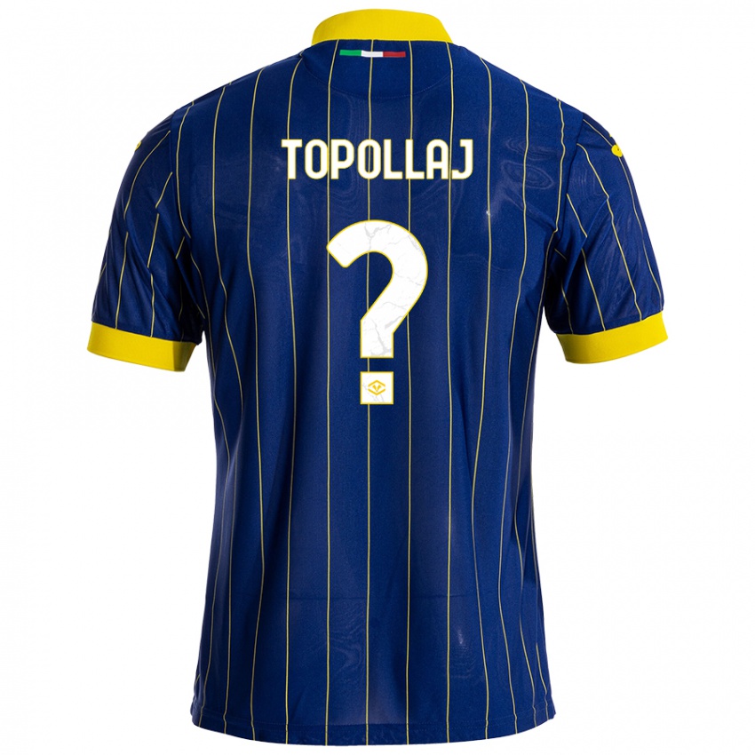 Niño Camiseta Mark Topollaj #0 Azul Amarillo 1ª Equipación 2024/25 La Camisa