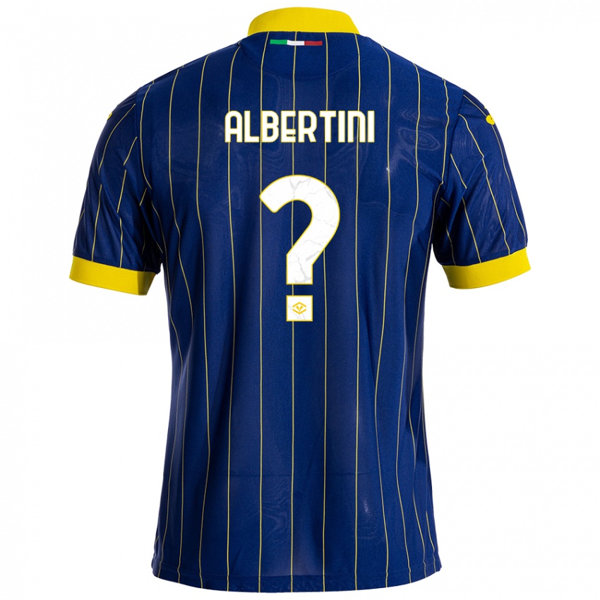 Niño Camiseta Francesco Albertini #0 Azul Amarillo 1ª Equipación 2024/25 La Camisa