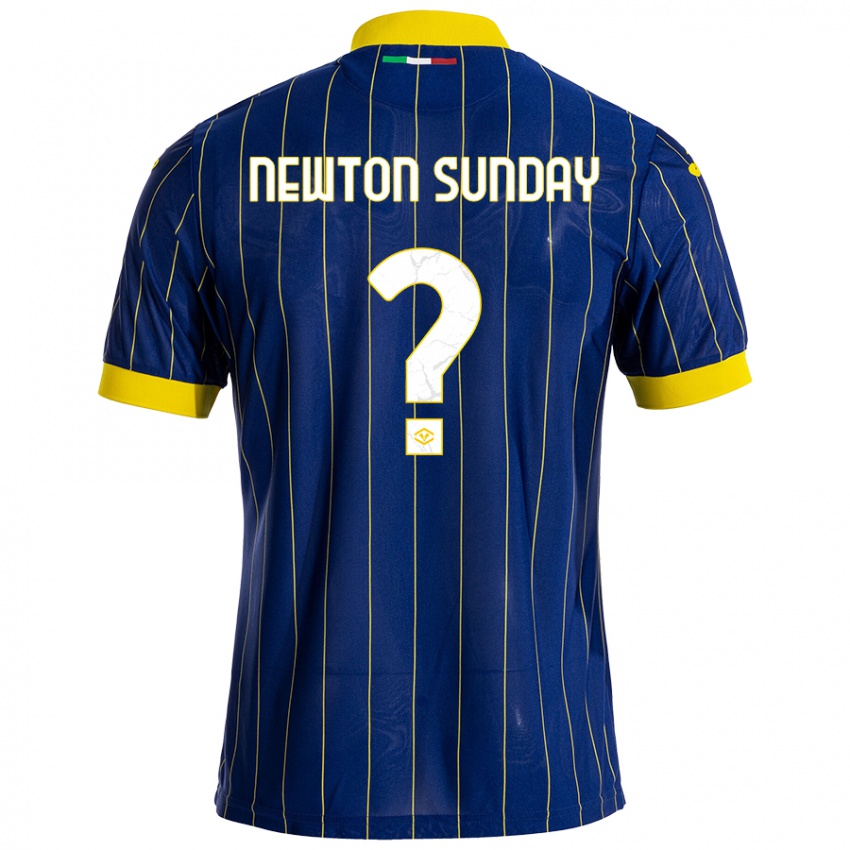 Niño Camiseta Eloghosa Newton Sunday #0 Azul Amarillo 1ª Equipación 2024/25 La Camisa