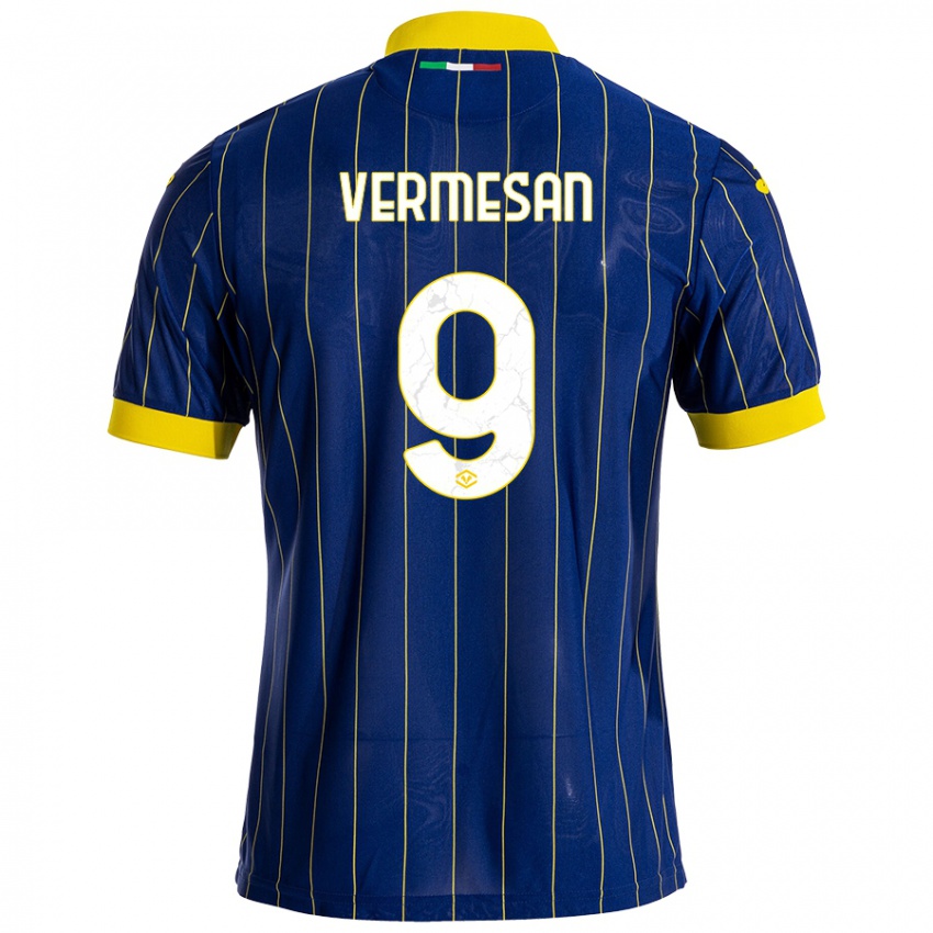 Niño Camiseta Ioan Vermesan #9 Azul Amarillo 1ª Equipación 2024/25 La Camisa