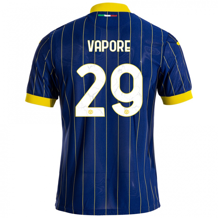 Niño Camiseta Angelo Vapore #29 Azul Amarillo 1ª Equipación 2024/25 La Camisa