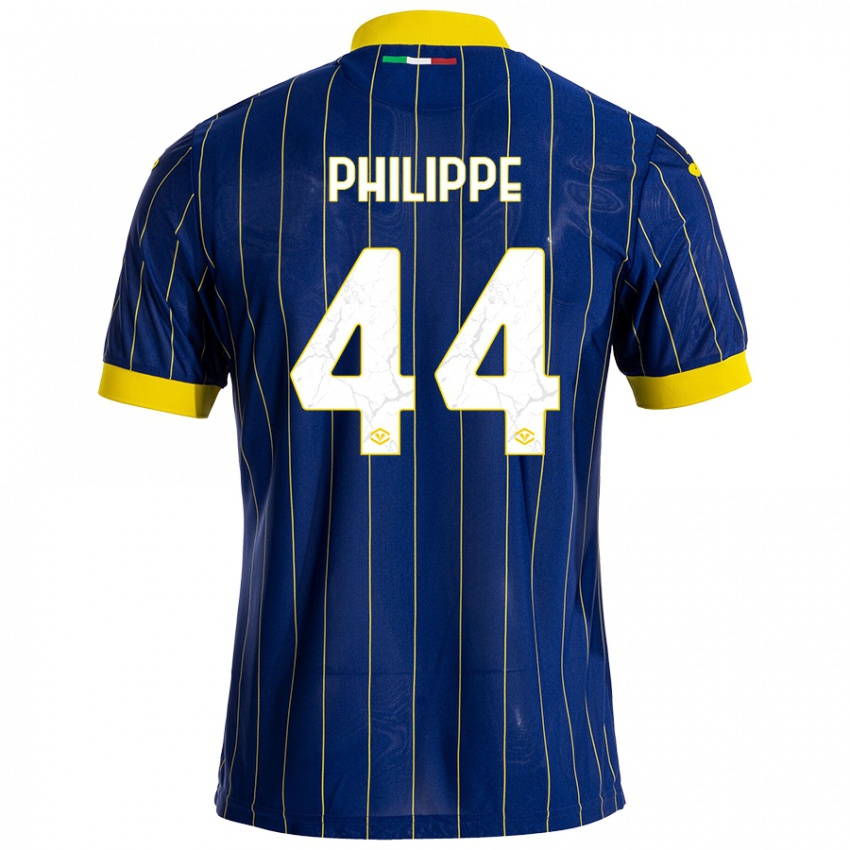 Niño Camiseta Mathis Philippe #44 Azul Amarillo 1ª Equipación 2024/25 La Camisa