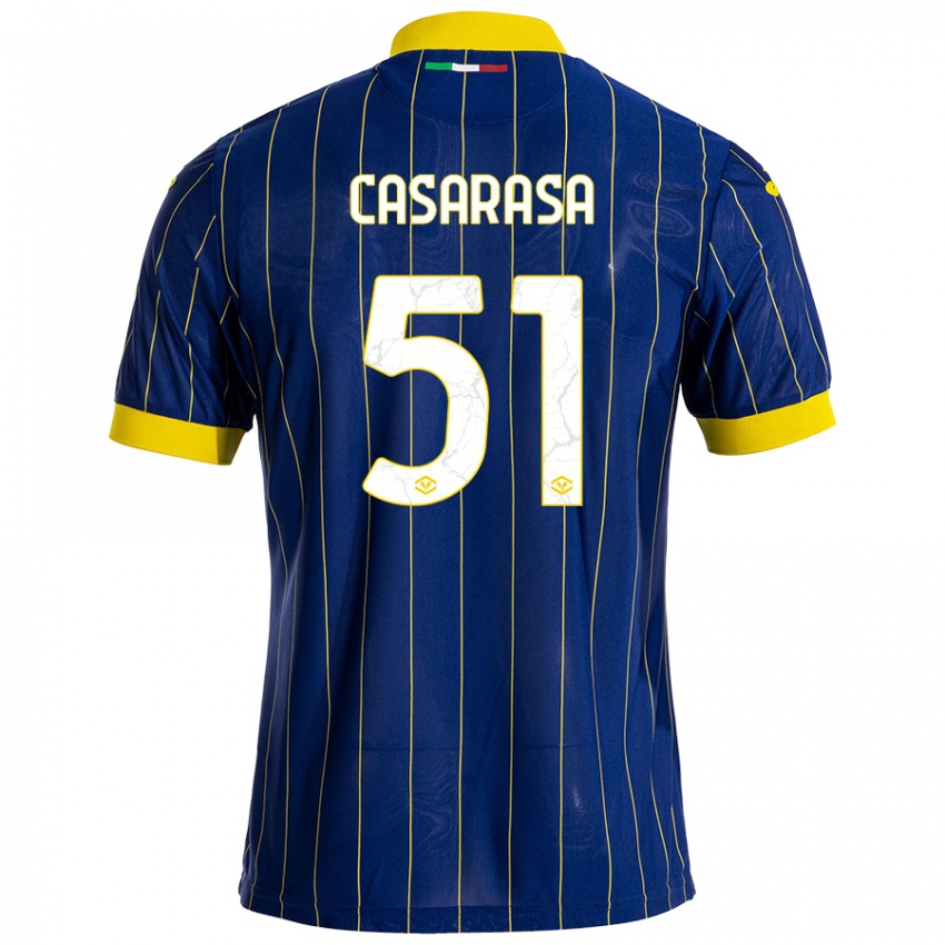 Niño Camiseta Asia Casarasa #51 Azul Amarillo 1ª Equipación 2024/25 La Camisa