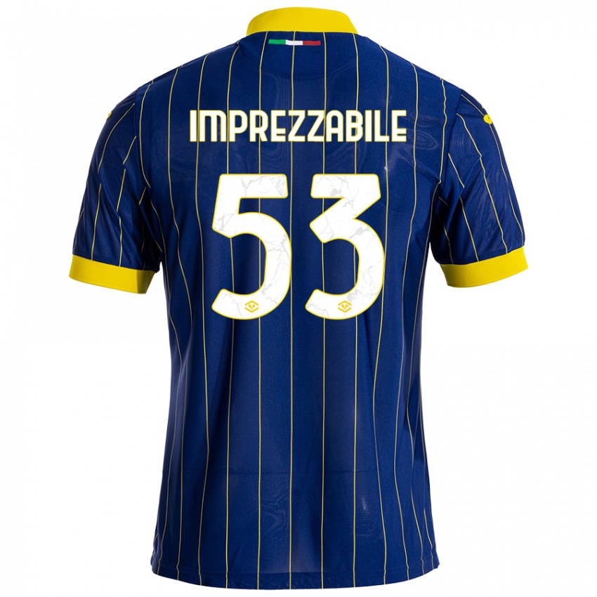 Niño Camiseta Francesca Imprezzabile #53 Azul Amarillo 1ª Equipación 2024/25 La Camisa