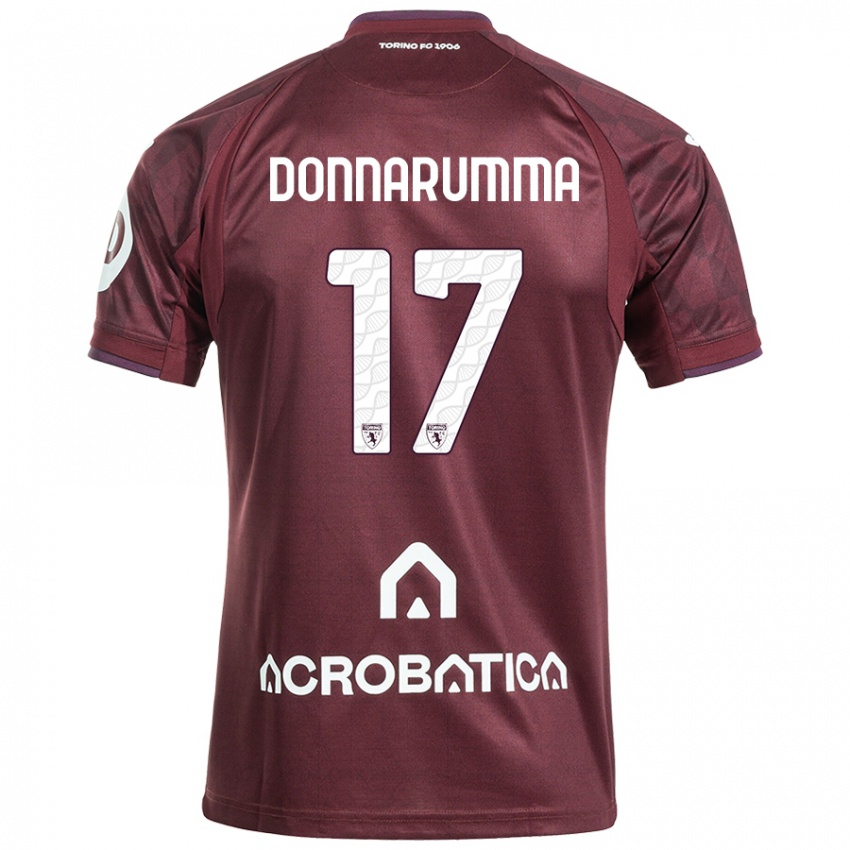 Niño Camiseta Antonio Donnarumma #17 Granate Blanco 1ª Equipación 2024/25 La Camisa