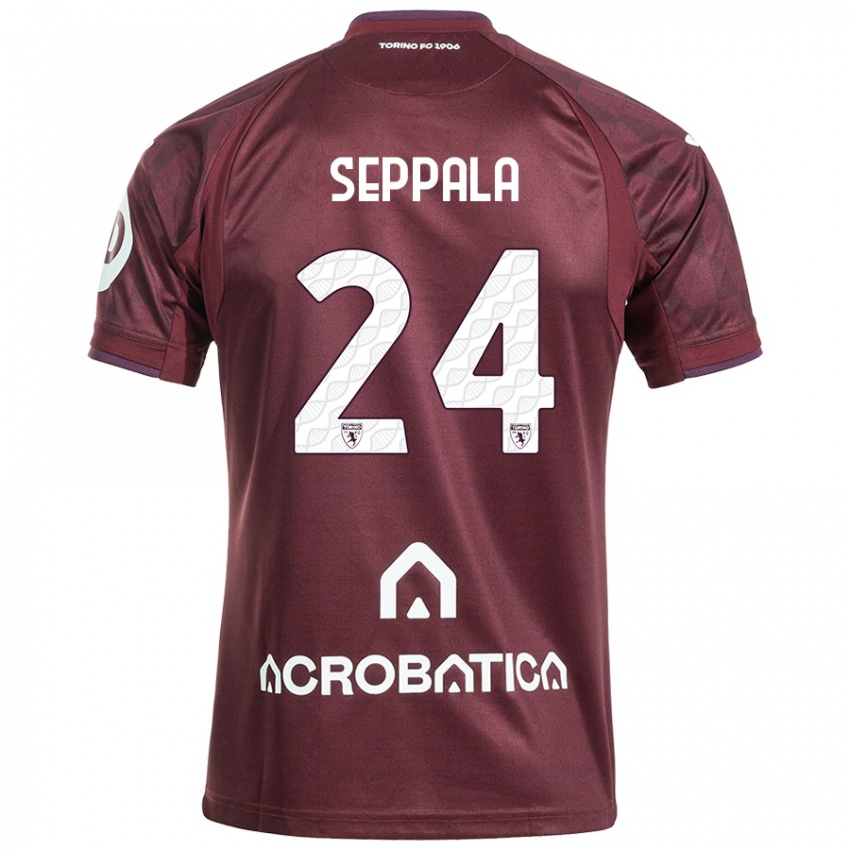 Niño Camiseta Rosa Lappi-Seppälä #24 Granate Blanco 1ª Equipación 2024/25 La Camisa