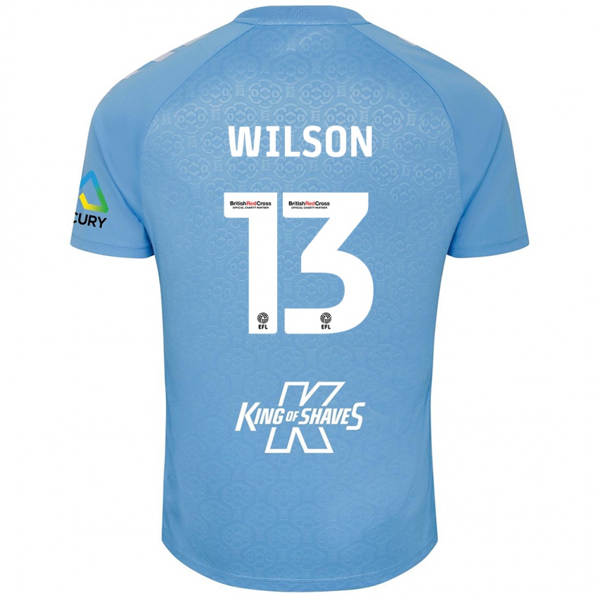 Niño Camiseta Ben Wilson #13 Azul Blanco 1ª Equipación 2024/25 La Camisa