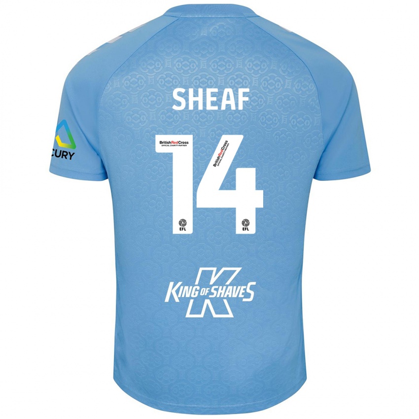 Niño Camiseta Ben Sheaf #14 Azul Blanco 1ª Equipación 2024/25 La Camisa